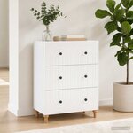 vidaXL Armoire à tiroirs Blanc 66 x 34 5 x 90 cm Bois d'ingénierie