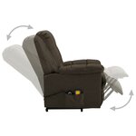 vidaXL Fauteuil de massage Marron Tissu