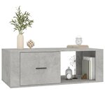 vidaXL Table basse Gris béton 100x50 5x35 cm Bois d'ingénierie