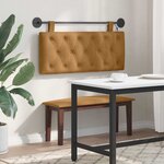 vidaXL Tête de lit suspendue Marron Velours