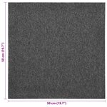 vidaXL Tapis 20 pc Anthracite 50 x 50 cm 100  Polypropylène