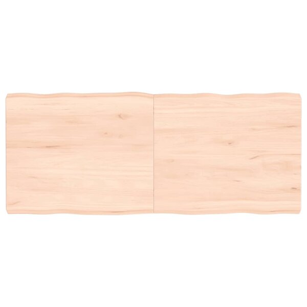 vidaXL Dessus de table bois massif non traité bordure assortie