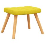 vidaXL Chaise à bascule avec tabouret Jaune moutarde Tissu
