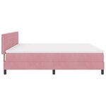 vidaXL Lit à ressort LED avec matelas Rose 200 x 200 cm Velours