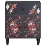 vidaXL Table de chevet avec tiroir Multicolore 50 x 33 x 60 cm