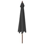 vidaXL Parasol de jardin avec mât en bois anthracite 400x273 cm