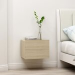 vidaXL Table de chevet chêne sonoma 40x30x30 cm Bois d'ingénierie