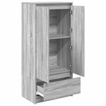 vidaXL Armoire tiroir sonoma gris 55 5x34x119 5 cm bois d'ingénierie