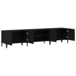 vidaXL Meuble TV Chêne noir 180 x 31.5 x 40 cm Bois d'ingénierie