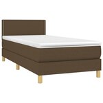 vidaXL Sommier à lattes de lit et matelas et LED Marron foncé 80x200cm