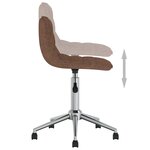 vidaXL Chaises pivotantes à manger lot de 6 marron tissu