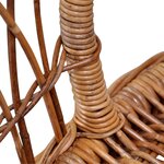 vidaXL Chaises d'extérieur lot de 4 Rotin naturel Marron