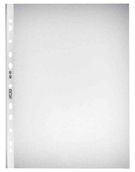 Pqt de 10 pochettes perforée format A4 grainée 0,055 mm Transparent HERLITZ