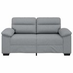 vidaXL Canapé à 2 places gris clair 120 cm tissu