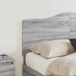 vidaXL Tête de lit Gris Sonoma 140 cm Bois d'ingénierie