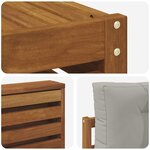 vidaXL Ensemble de canapés d'extérieur 5 pc Gris Naturel et Clair
