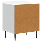 vidaXL Cabinet de chevet Blanc 43 x 34 5 x 52 cm Bois d'ingénierie