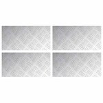 vidaXL Plaques d'aluminium 4 Pièces antidérapantes 40x20 cm