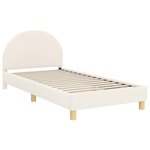 vidaXL Cadre de lit pour enfants avec tête de lit Crème 90 x 200 cm