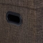 Tabouret banc banquette pouf de rangement pliable pliant 50 litres marron 13_0002776_4
