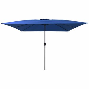 vidaXL Parasol de jardin Bleu et Noir 295 x 295 x 245 cm