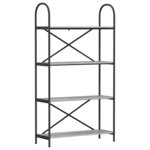 vidaXL Étagère Gris Sonoma 80 x 30 x 146 cm Bois d'ingénierie