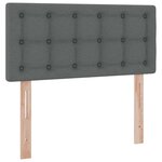 vidaXL Lit avec rangement et matelas Gris foncé 90 x 200 cm