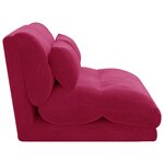 vidaXL Fauteuil de sol ajustable Bordeaux Velours