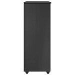 vidaXL Cabinet roulant Gris 53 x 39 x 103 cm Bois de Pin Massif