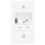 vidaXL Buffet haut Blanc Bois d'ingénierie