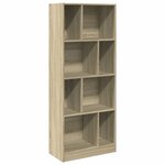 vidaXL Bibliothèque chêne sonoma 57x28 5x141 cm bois d'ingénierie