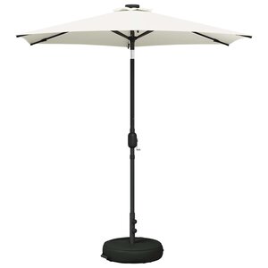 vidaXL Parasol de jardin avec lampes LED 230 x 230 cm Polyester Crème
