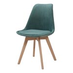 Lot de 6 chaises de salle à manger velours côtelé vert foncé 03_0009896