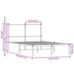 vidaXL Cadre de lit en métal sans matelas chêne sonoma 120x190 cm