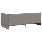 vidaXL Cadre de lit d'angle avec tête de lit Taupe 100 x 200 cm tissu