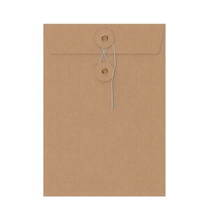 Lot de 20 enveloppes à rondelle et ficelle manille 229x162