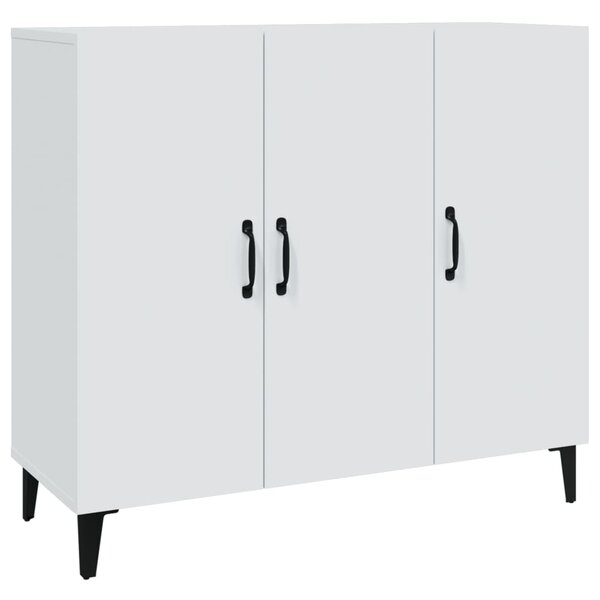 vidaXL Buffet blanc 90x34x80 cm bois d'ingénierie