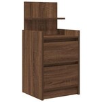 vidaXL Table de chevet avec 2 tiroirs chêne marron 38x34x80 cm