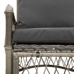 vidaXL Chaise de jardin Gris 60 x 70 x 78cm polyrotin
