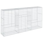 vidaXL Panier gabion avec couvercle 300x50x150 cm fer galvanisé