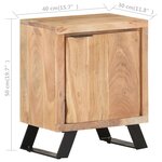 vidaXL Table de chevet 40x30x50 cm Bois d'acacia avec bord naturel
