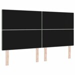 vidaXL Tête de Lit LED Argyle Manuel Gris clair 90 cm Velours