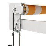 vidaXL Auvent rétractable automatique jaune et blanc 4 5x3 m