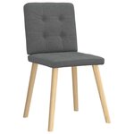 vidaXL Chaises à manger lot de 4 gris foncé tissu