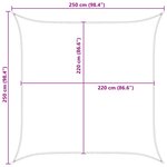 vidaXL Voile d'ombre Jaune et blanc 2 5 x 2 5 m 100   polyester Oxford