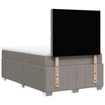 vidaXL Sommier à lattes de lit avec matelas Taupe 120x200 cm Tissu