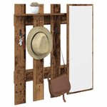vidaXL Porte-manteau mural Montage mural Bois ancien 100 x 10 x 100 cm