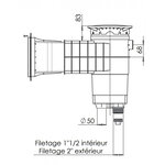 Skimmer design a400 pour panneau et liner pour piscine 92386