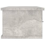 vidaXL Étagère murale avec tiroirs Gris béton bois d'ingénierie
