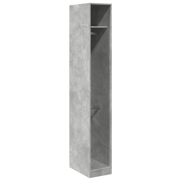 vidaXL Garde-robe gris béton 30x50x200 cm bois d'ingénierie